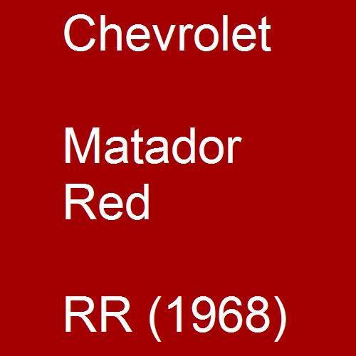 Chevrolet, Matador Red, RR (1968).